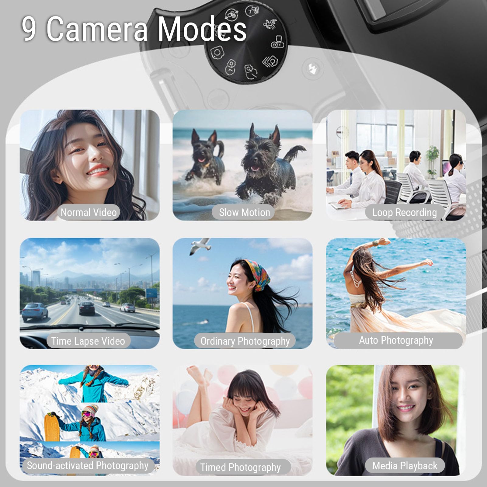 Fotocamera Digitale, Fotocamere 4K per Fotografia Video, Touch Screen WiFi da 75 MP Vlogging, Zoom Ottico Touch Screen da 4 Pollici Flash Paraluce Batteria 3000 MAh, per