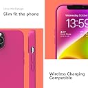 YATWIN Silicone Back Case for iPhone 13 Pro, Soft-Touch Phone Back Cover for Apple iPhone 13 Pro - Magenta gallery image