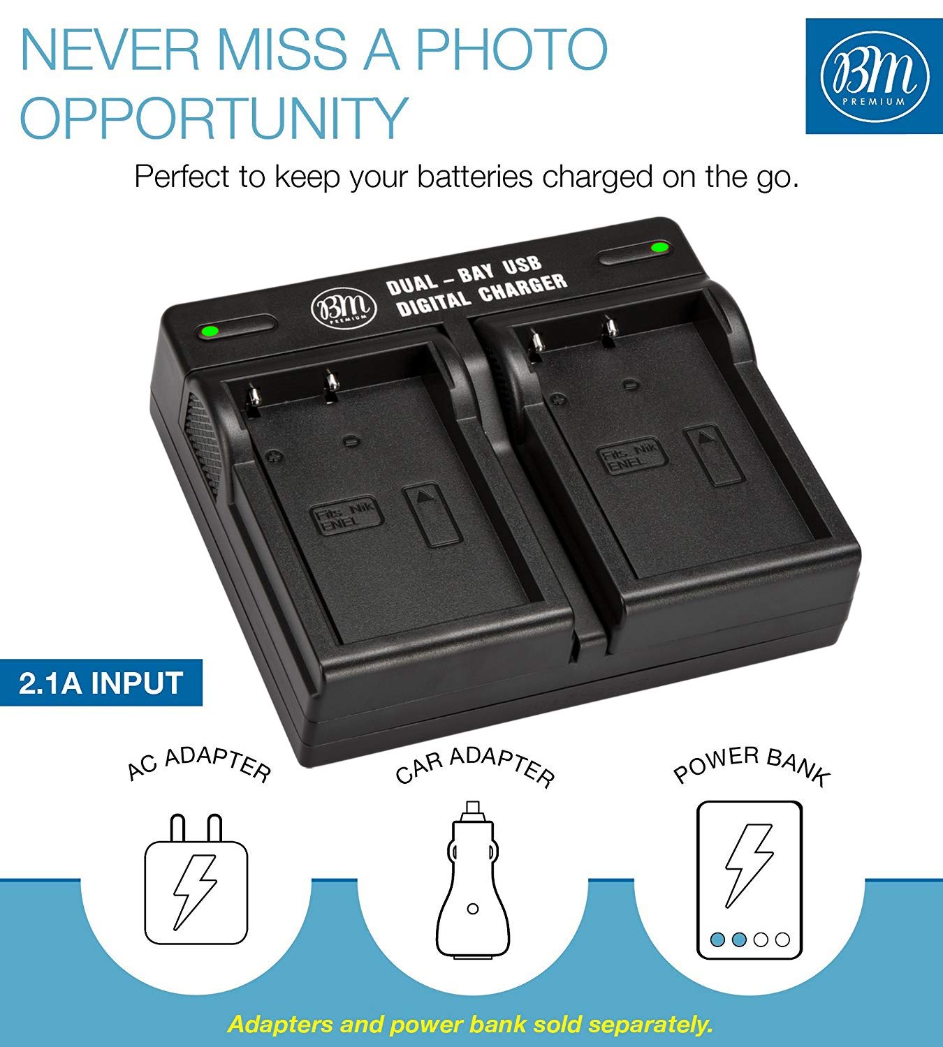 Caricatore USB Per Batterie Nikon EN-EL5 - Doppio Slot Con Display LCD - Compatibile Con Coolpix P530, P520, P100 - Foto 9