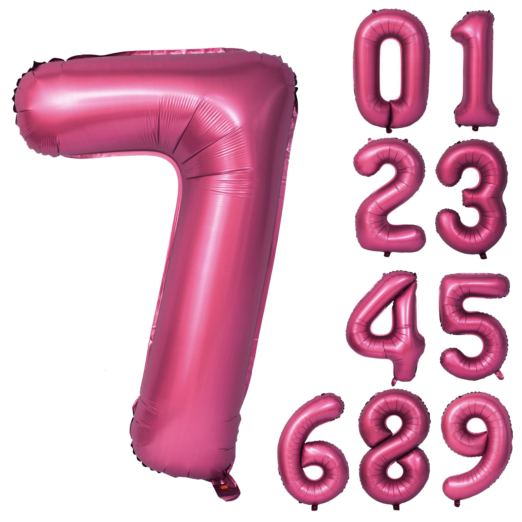 Red 0 balloon 40 Inch Giant Helium Foil Number 0 to 9 Red Balloon Birthday Wedding Party Digital Decorations (Number 0) — view 173