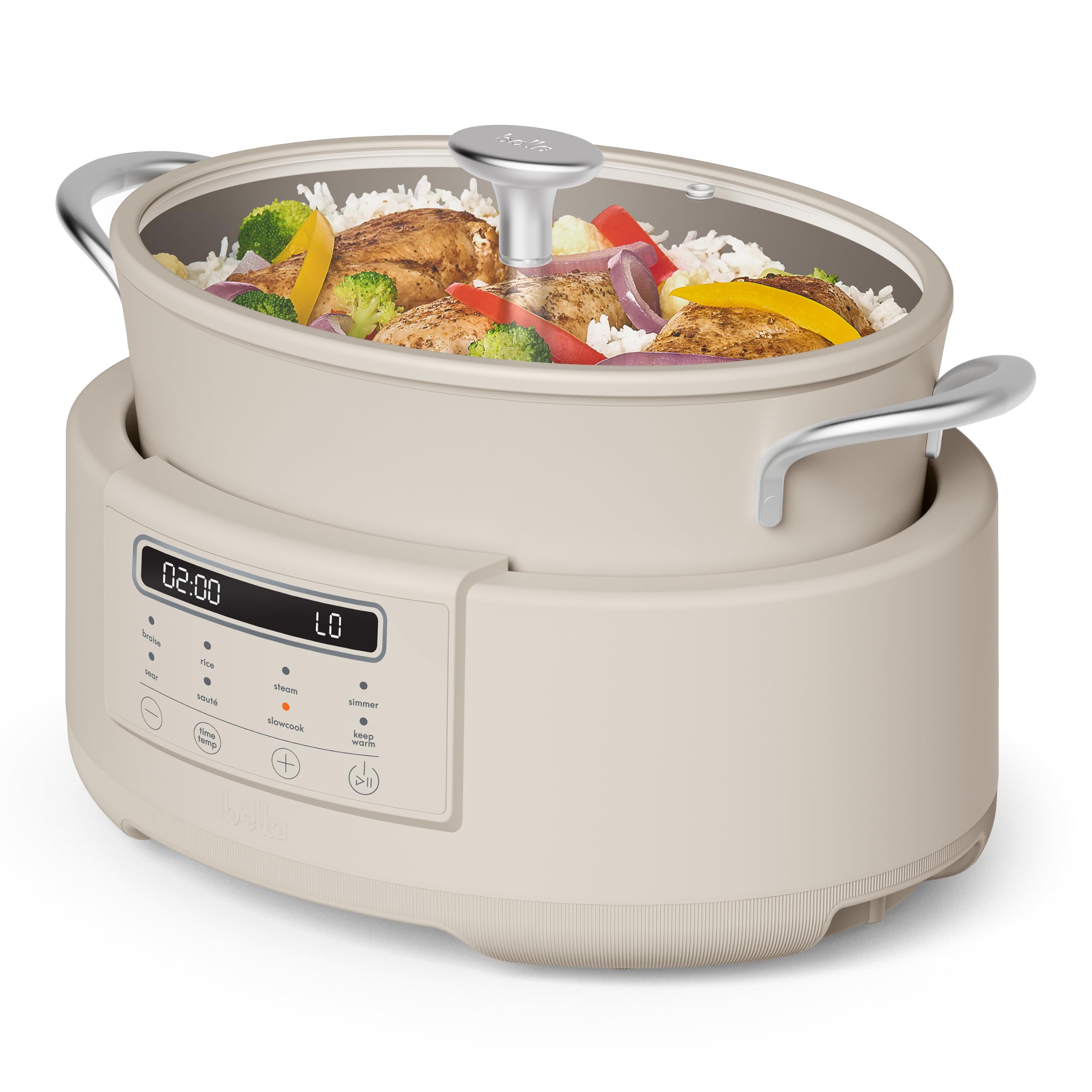 bella Multi 10-in-1 7qt MultiCooker, Non-Toxic, Nonstick Coating, Oatmilk