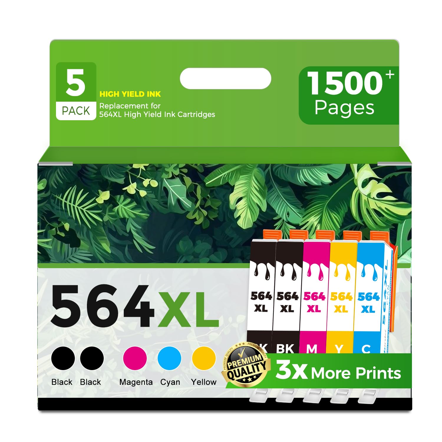 Black Ink Cartridge Compatible with HP PhotoSmart 5510 e All in One (N0182