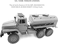 Vista 6 de Chasis de rastro de tanque de aceite, simulación de plástico de metal, tanque de aceite, kit de neumáticos de repuesto, durabilidad, tanques