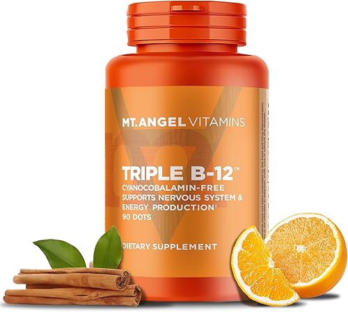 Mt. Angel Vitamins - Triple B-12 puntos, apoya el sistema nervioso y la producción de energía (90 puntos)
