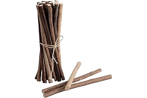 10 PCS Natural Wood Log Sticks, 9.84 Inches Cuttable for Decoration