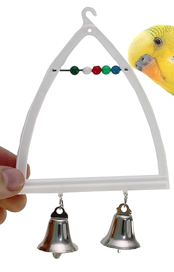 Bonka Bird Toys 36505 Count Swing Cockatiel Parakeet Finch Toy Canary Cages Budgie (White)