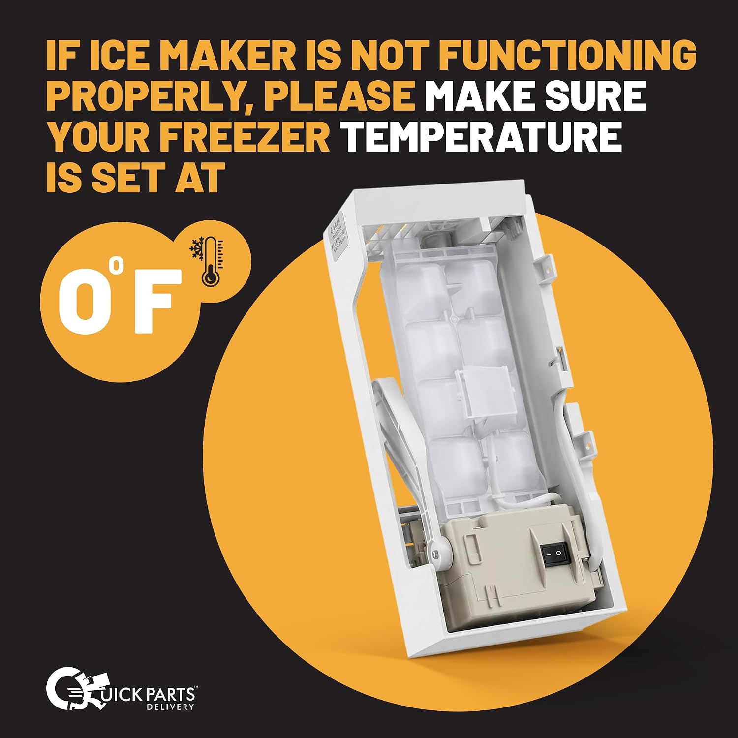 QPD W11397055 Refrigerator Ice Maker for Whirlpool and KitchenAid