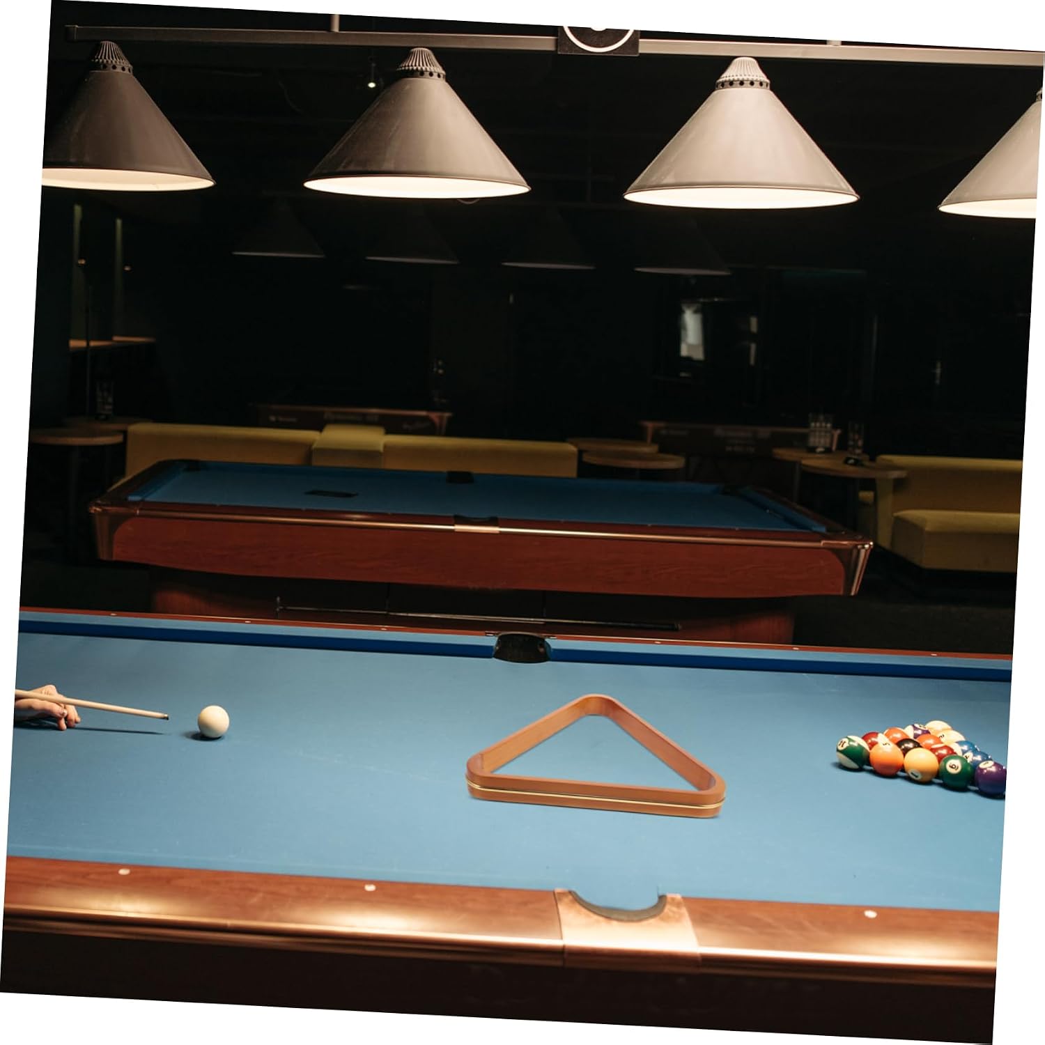 Abaodam Billiard Triangle Rack Sturdy Pool Ball Rack for Standard Balls Durable Pine Frame Billiards Accessory for Pool Lovers