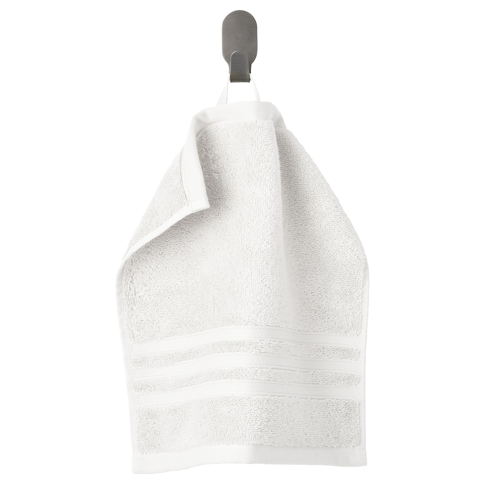 Gant de toilette blanc 30x30 cm ProTuning BROKGLIM débarbouillette coton absorbant