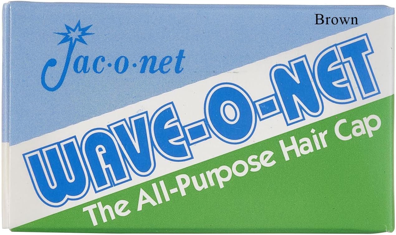 Hair Net Wave-O-Net Medium Weight Brown Packed 24 per display,1 Display of 24 Nets
