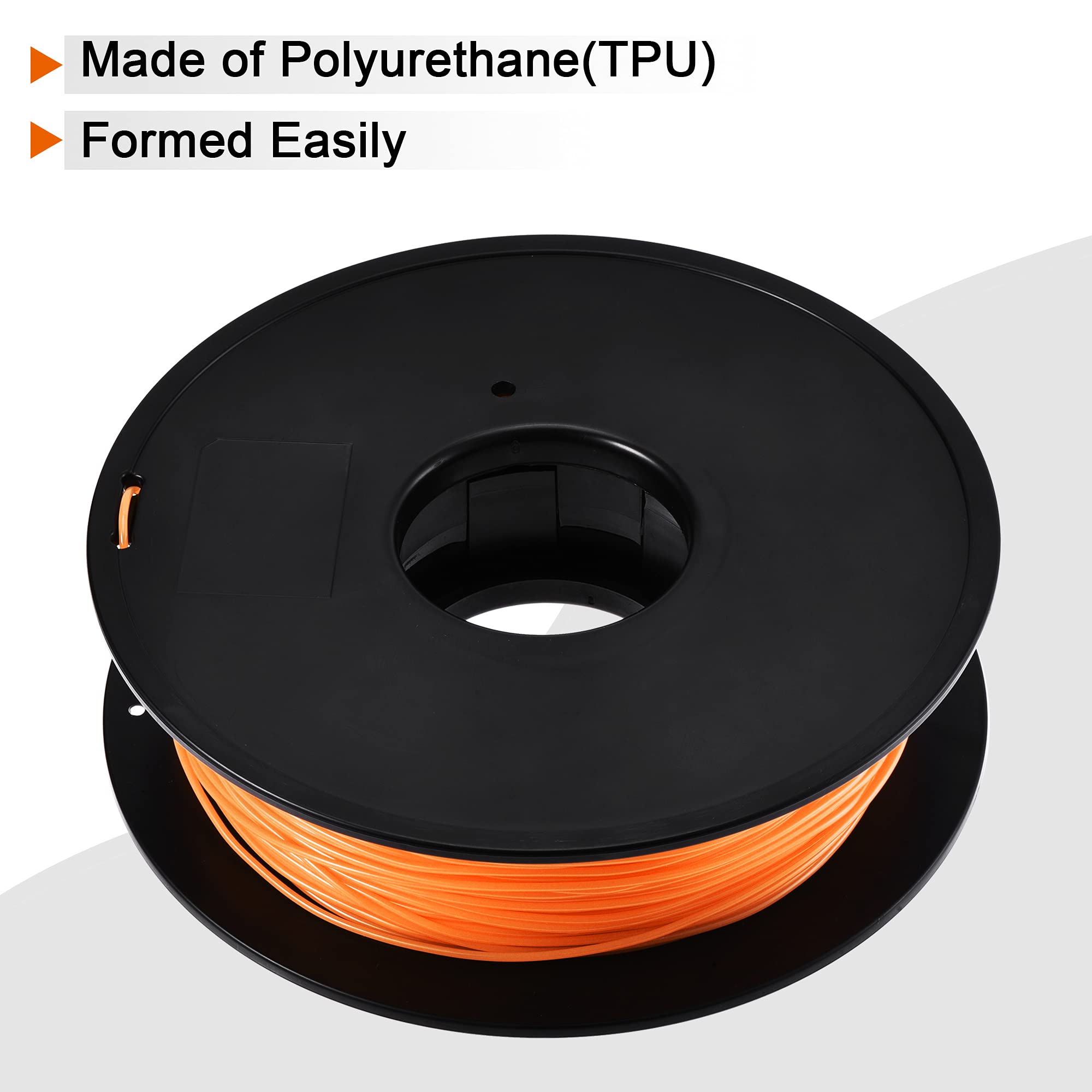 sourcing map 3D Drucker Filament 1.75 mm TPU Filamente Maßgenauigkeit +/- 0.05 mm Orange
