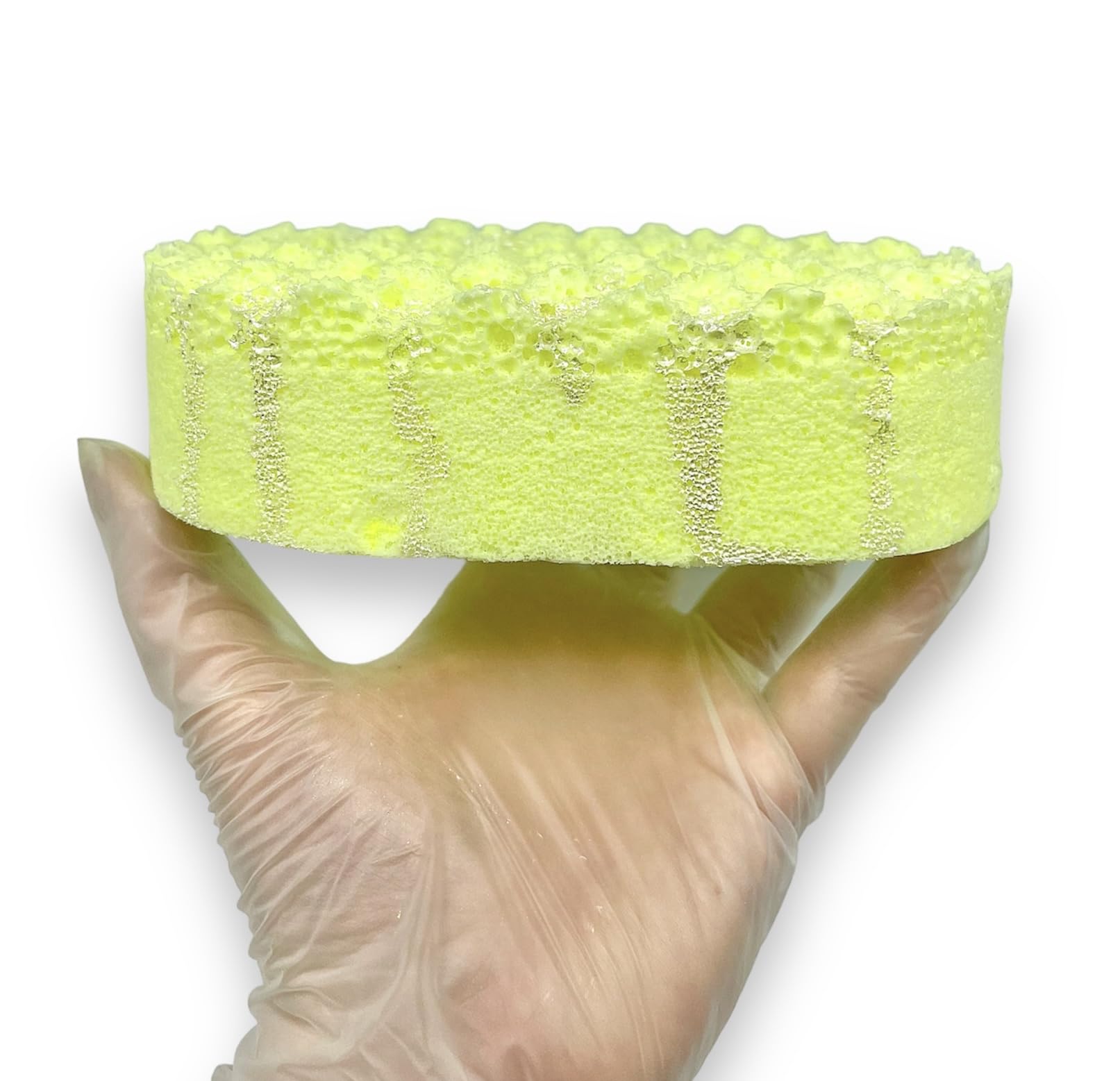 Lemon Crush Exfoliating Soap Filled Sponge, Yellow - Image 3