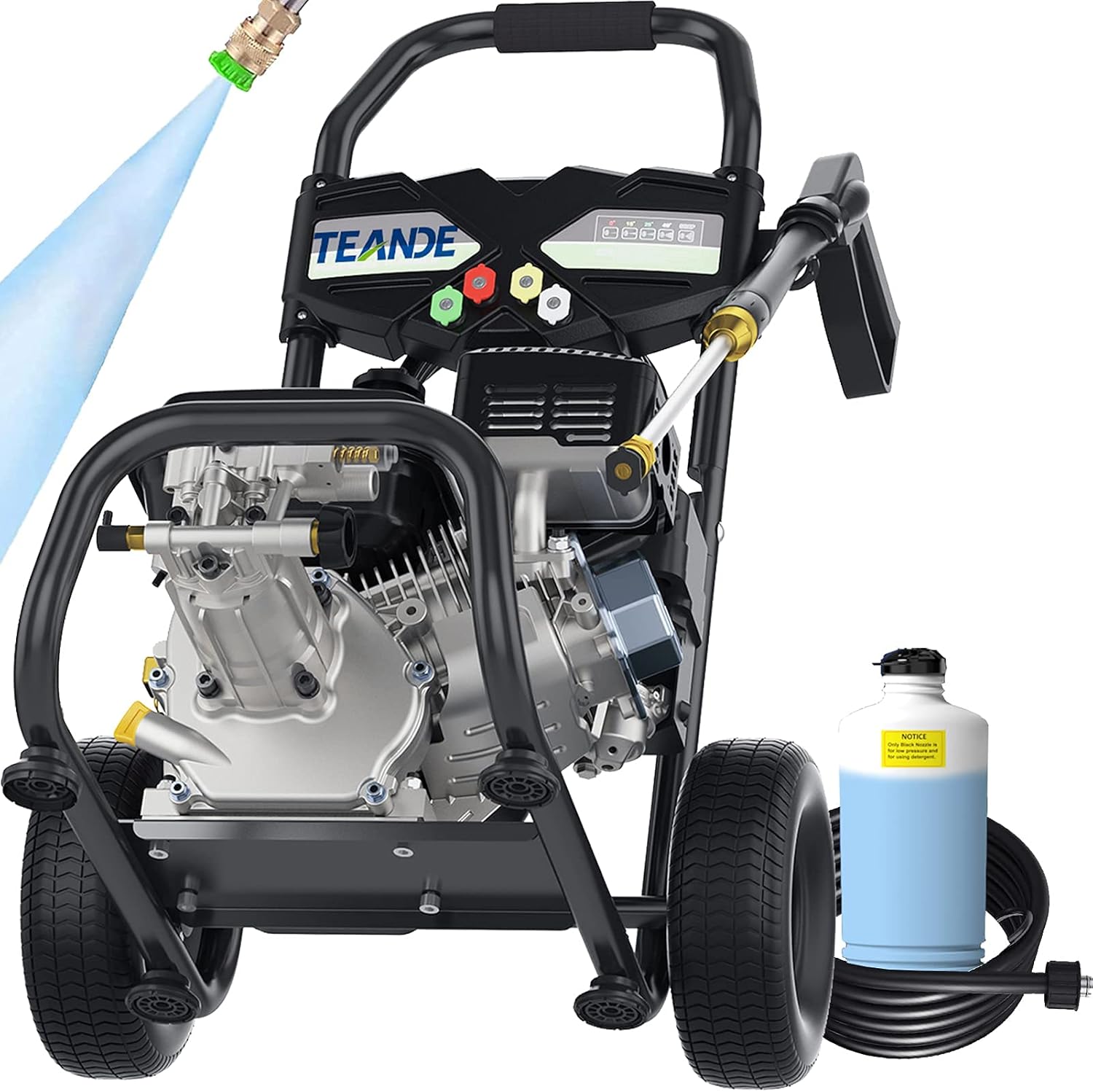 Limited Discount TEANDE 3200PSI Gas Pressure Washer 2.6GPM Power Washer 212CC Gas Pressure Washer Powered, High-Pressure Hose 5 Nozzles (Black) 70% Off Discount TEANDE 3200PSI Gas Pressure Washer 2.6GPM Power Washer 212CC Gas Pressure Washer Powered, High-Pressure Hose 5 Nozzles (Black)