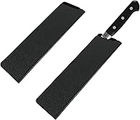 Aeaocvo 2-Pack Universal Knife Sheaths 8.6x2.2" Waterproof ABS Guards, Felt-Lined Chef Knife Covers for 7-8" Blades - Black