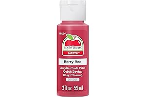 Apple Barrel Acrylic Paint in Berry Red: The Floating Medium for Acrylic Brilliance
