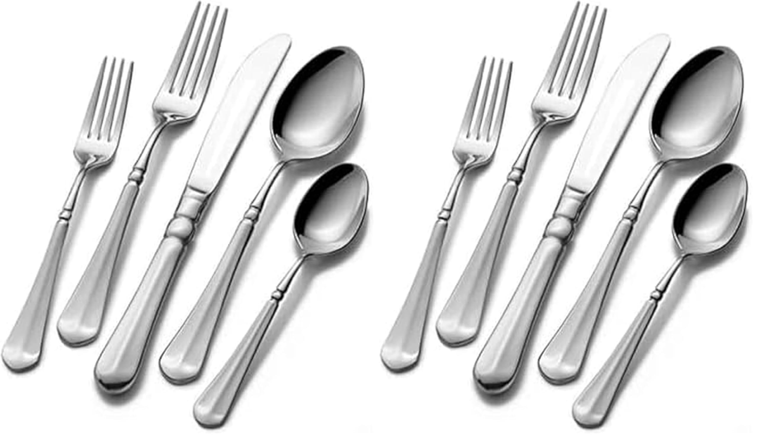 Mikasa Cameo Gold 65-Piece Flatware Set for 12, 18/10 Stainless Steel Silverware with 24-Karat Gold Accents, Teardrop Handles, Dishwasher Safe — Amazon image 9