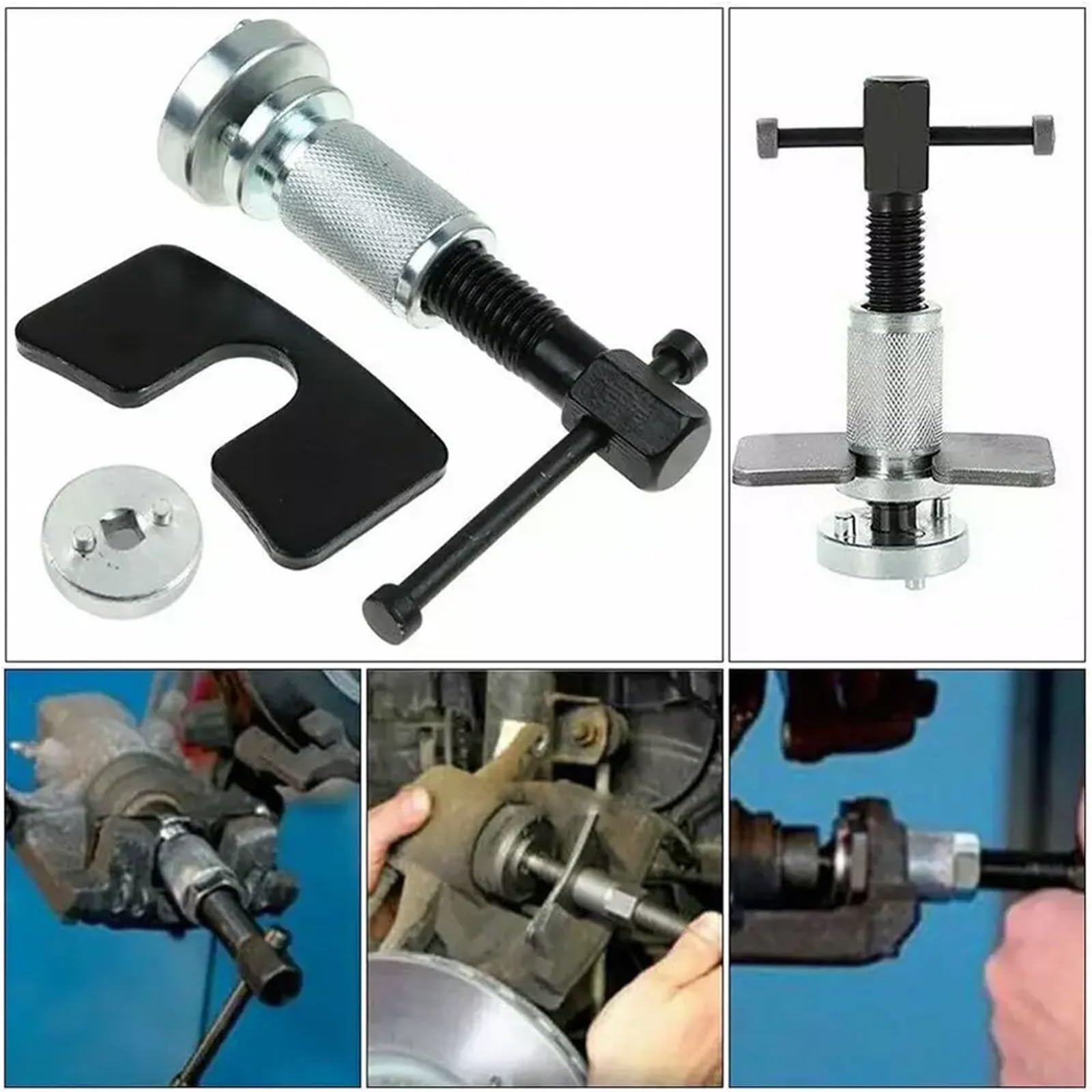 Drum Brake Self Adjuster Repair Kit Kit D'outils Universels pour Étriers De Frein Voiture, 3/5 Pièces, pour Rembobiner Les Pistons, Chromage, Cylindre, Disque, Plaquettes(5PCS)