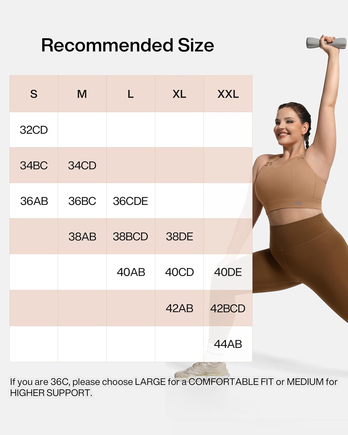 High Impact Sports Bra Molded Cup Adjustable Criss Cross No Bounce Wireless Workout Bra for Large Breasts - Image 6