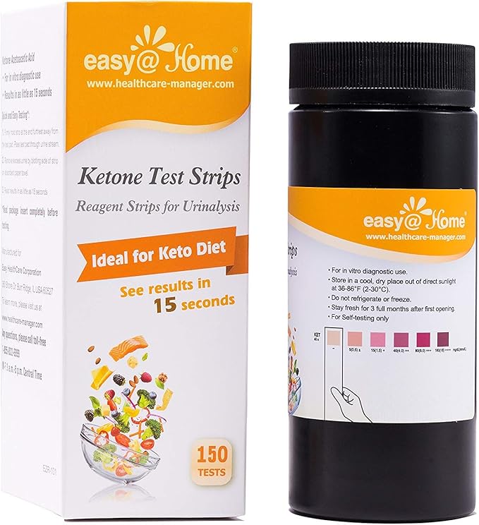 EasyHome Ketone Strips 150 ct, FSA Eligible Urine Sticks