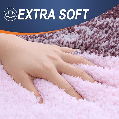 Miniatura 213 de OLANLY Juego de 2 alfombras de baño de 2 piezas, alfombras de baño de microfibra suave y absorbente y alfombra de inodoro con contorno