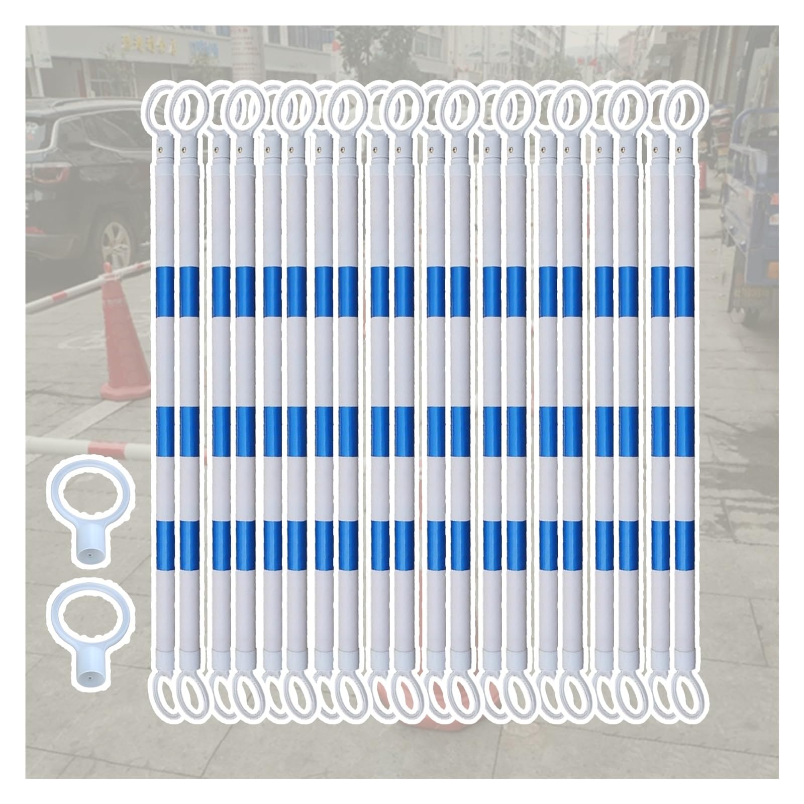 WQPMNYG Traffic Safety Cone Bar, Telescoping Barricade Pole for Effective Crowd Control and Street Safety