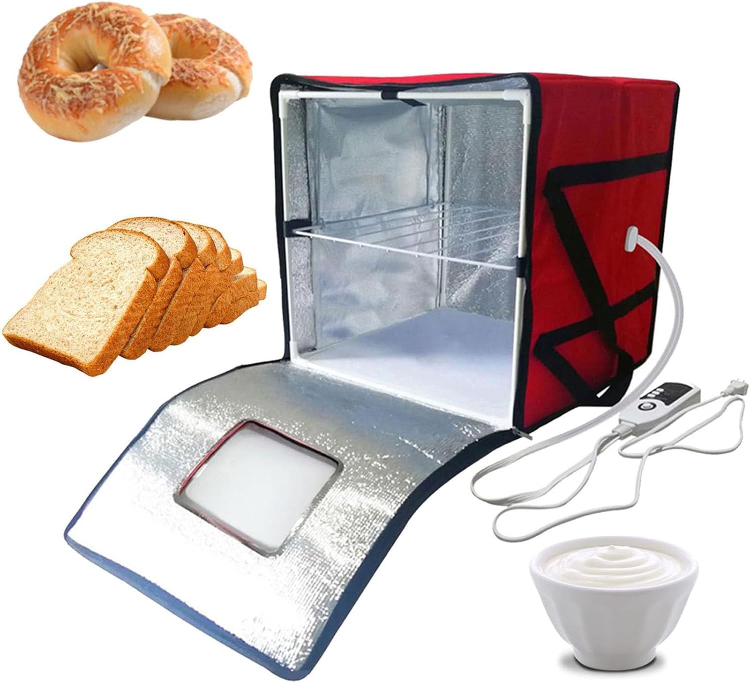 Bread Proofing Box, Bread Fermentation Machine, Sourdough Bread Fermentation Machine, with Temperature Control, Reusable Sour Dough Starter Jar, Sourdough Bread Making Tools Kit