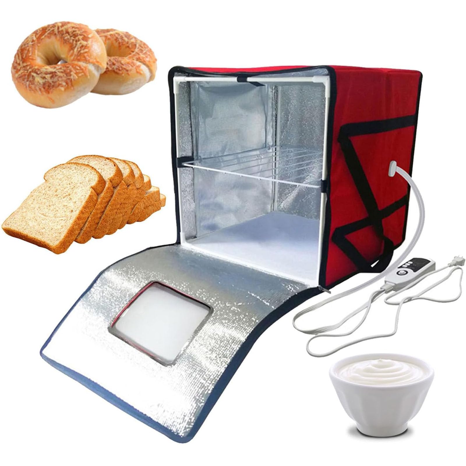 Brotgärbox mit Temperaturkontrolle, Sauerteig-Gärmaschine, wiederverwendbares Starterglas, Brotherstellung Werkzeugset