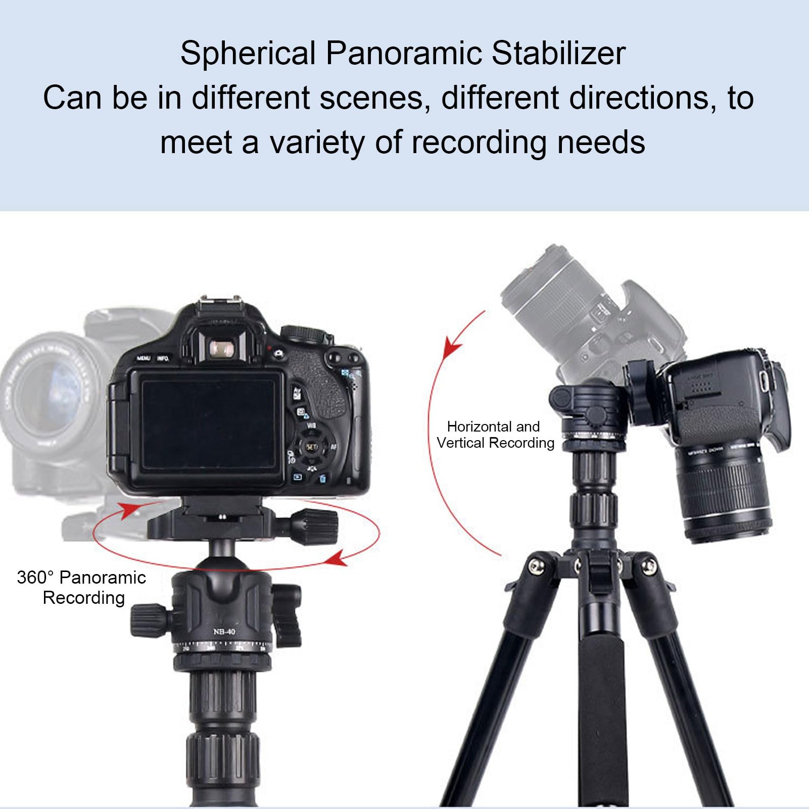 Alomejor Camera -Soporte del Trípodo Varias Aleaciones de Aluminio Multifuncionales para Teléfonos Inteligentes de Fotografía de Escritorio de Vacaciones DSLR
