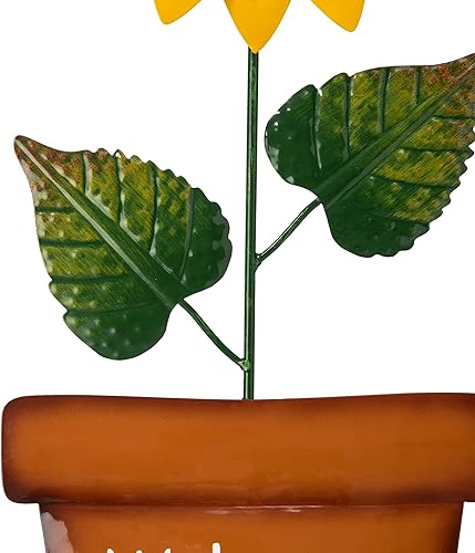 Miniatura 5 de Glitzhome Estacas de metal con diseño de girasol para patio, 36 pulgadas de alto, letrero decorativo de jardín para decoración de jardín de
