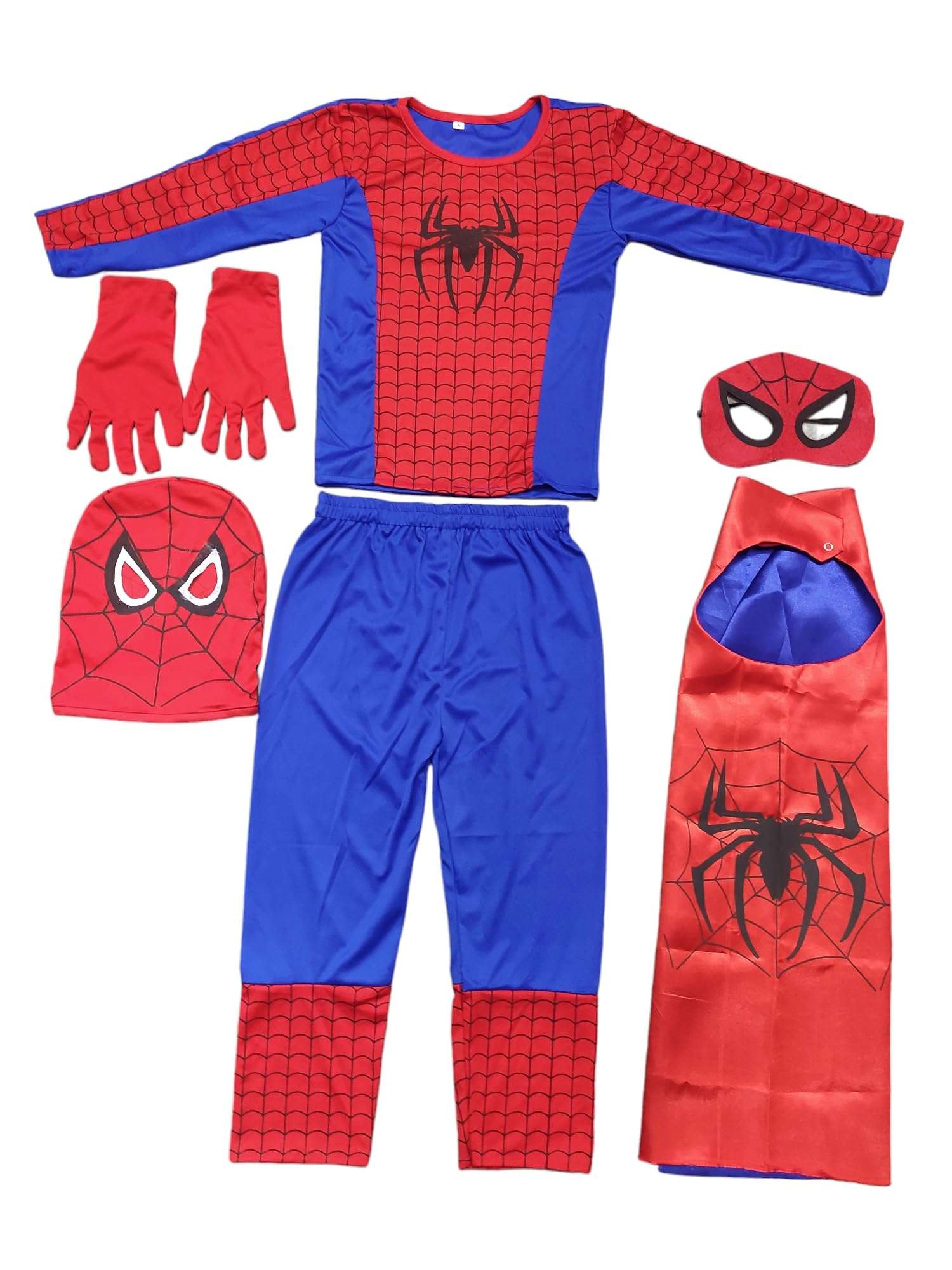 PiNdWAR TRENDS Spider-Man Kids Costume with Mask and Gloves, Cape (8-9 Year, Multicolor) (B0D1NXPDSM) Amazon Price History, Amazon Price Tracker