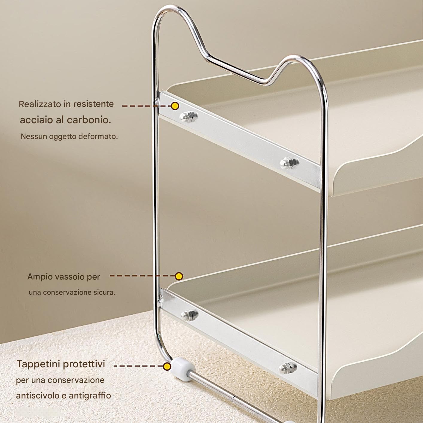 Generico Organizer für Theke, rutschfest, platzsparend, Organizer für die Küche, erhöht – für Schränke, Vorratsdosen, Gewürze, Tassen, Utensilien für Badezimmer, Schlafzimmer, Büro