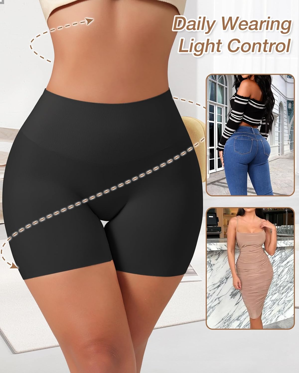 Tummy Control Shapewear Shorts for Women Under Dress Womens Compression Shorts Under Dress Shapewear