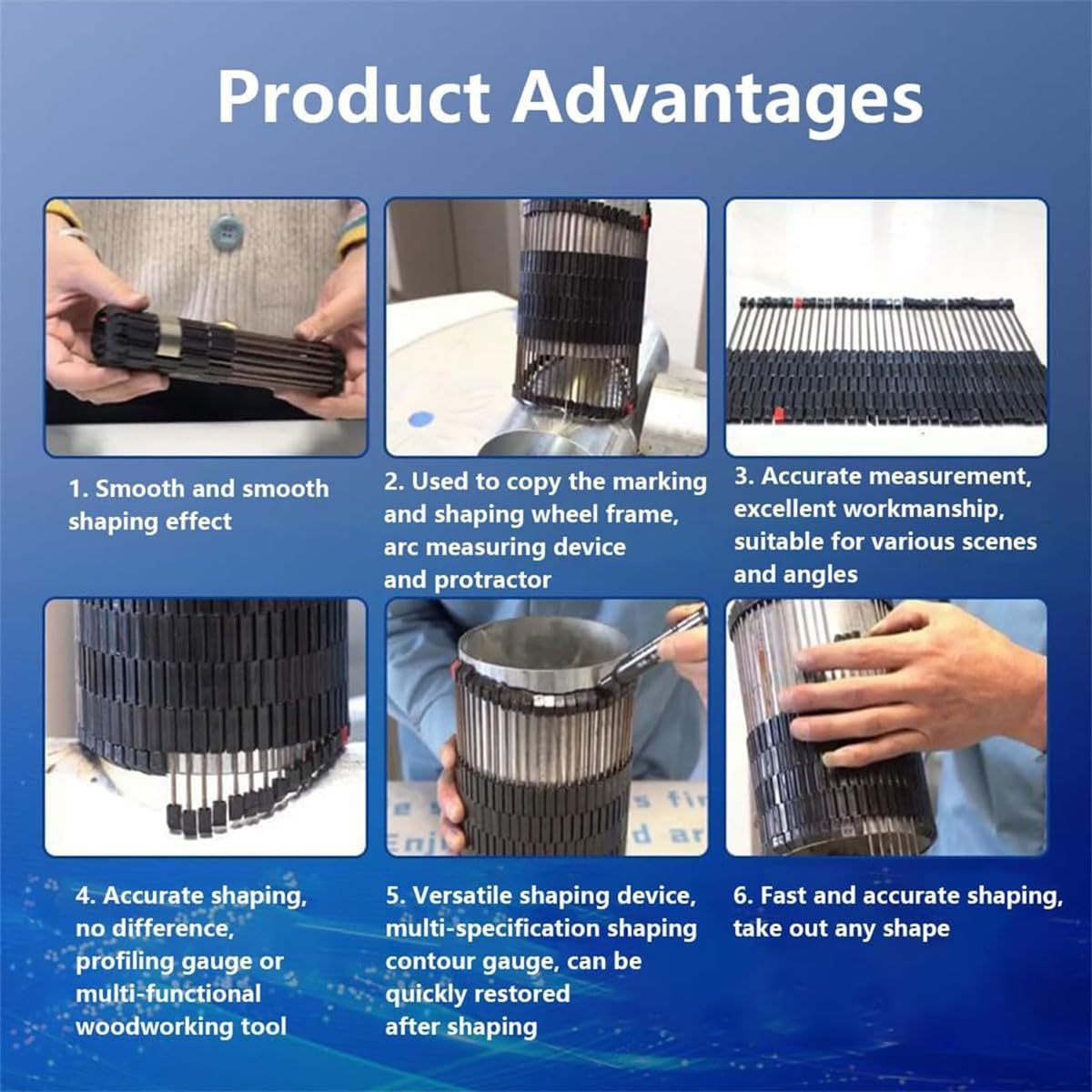 Outil de profilage de tuyau multi-surfaces multifonction, outils de façonnage de collecteur de forme, outils de moulage, jauge de contour connectable, outil de mesure d'angle de contour, gabarits
