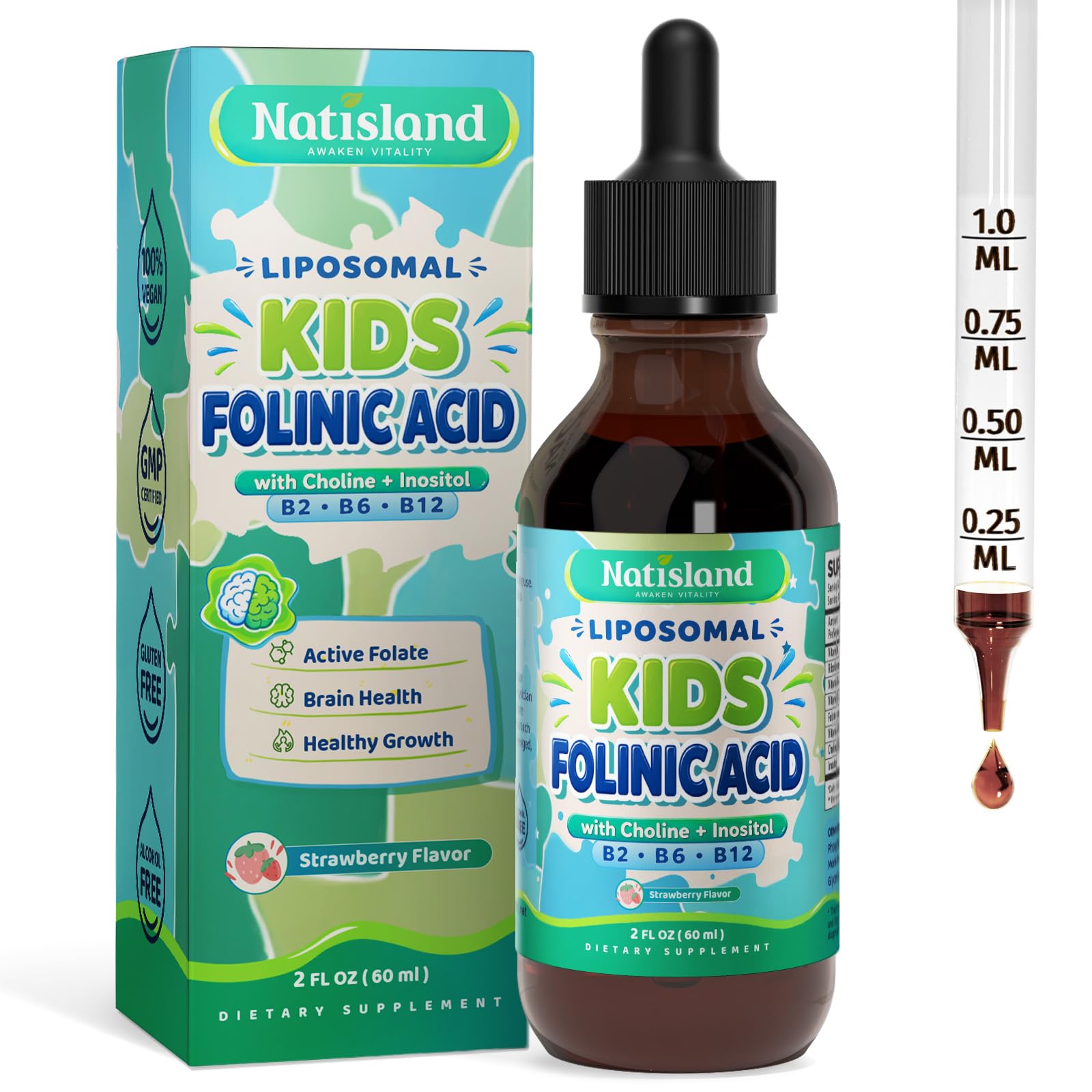 Liposomal Folinic Acid Drops for Kids, Folinic Acid Supplement