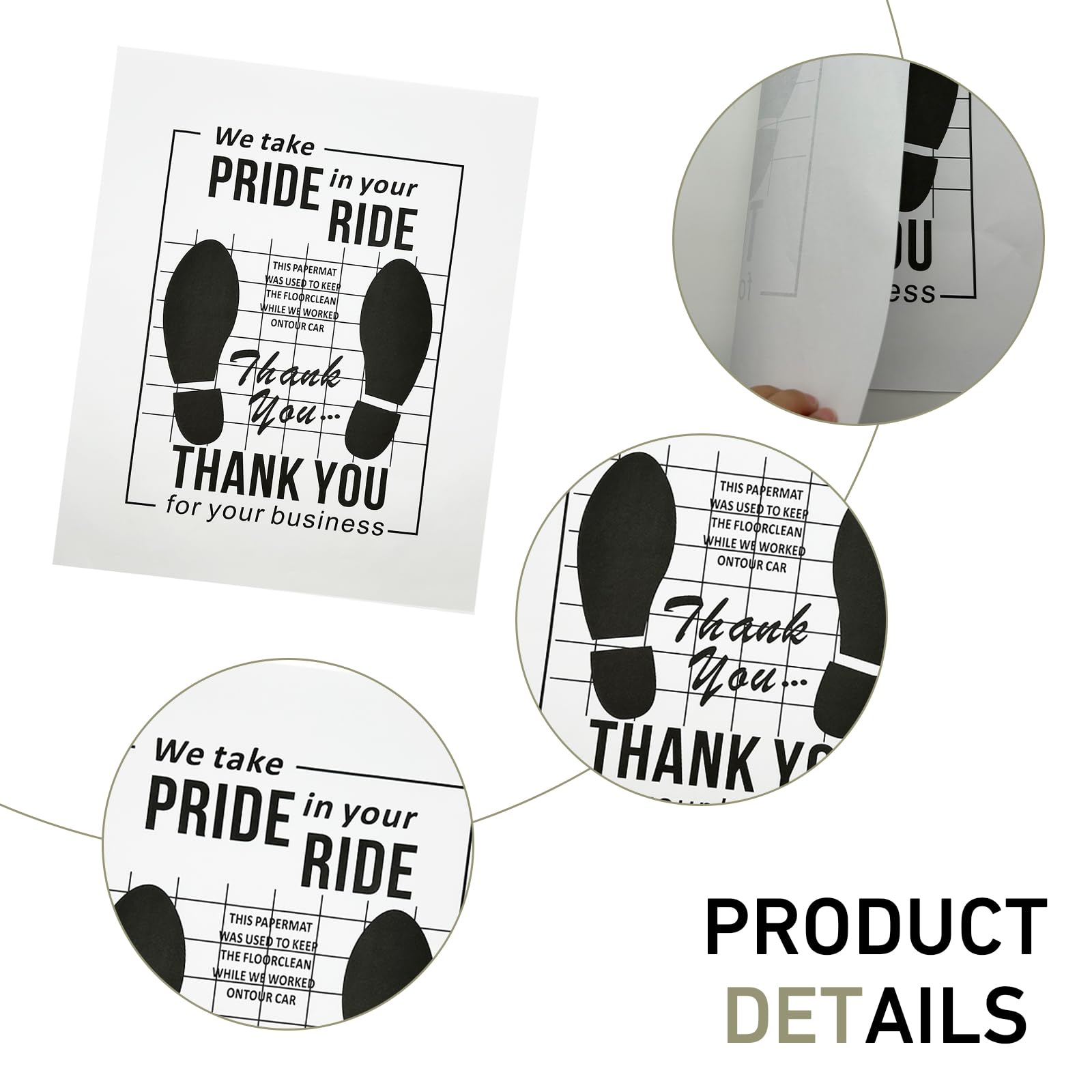 30 PCS Car Paper Floor Mats Disposable Kraft Paper Floor Pads Cover 20 x 16 Foot Pad Protective — view 4