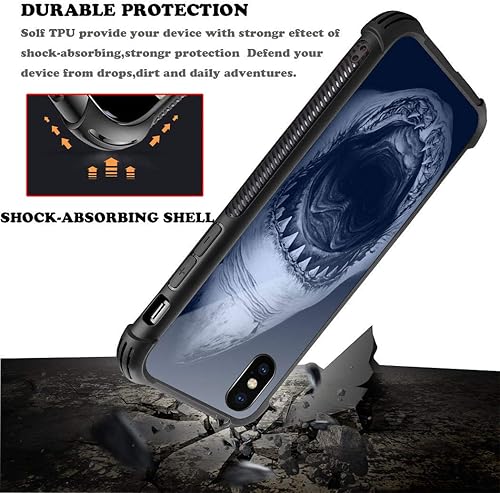 Miniatura 4 de Funda para iPhone Xs Max, de cristal templado 9H para iPhone Xs Max, diseño a prueba de golpes, antirrayones, para Apple iPhone Xs Max de 6.5