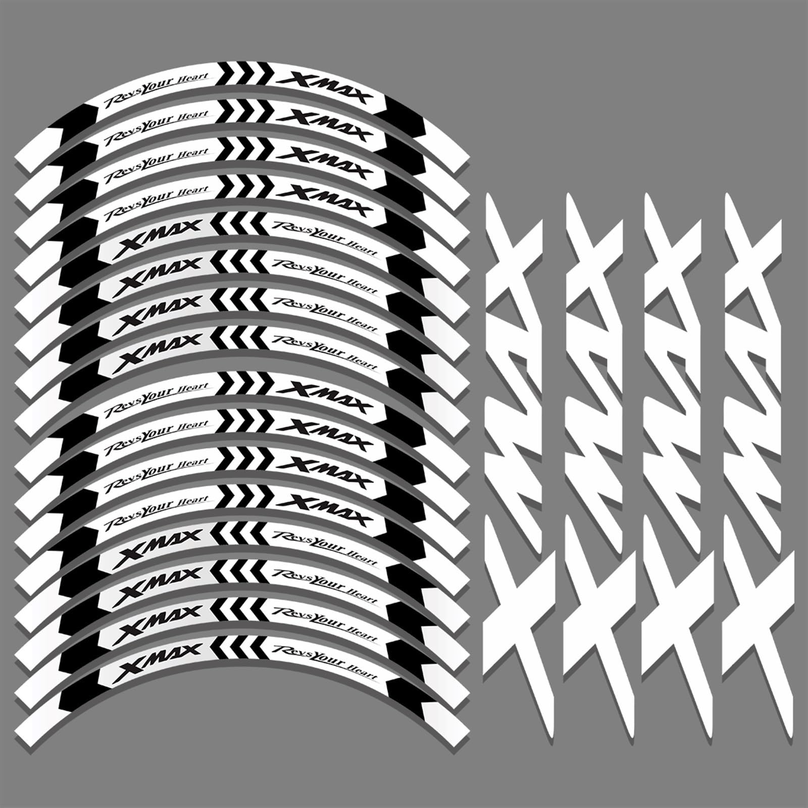 Motorcycle Stickers for Yamaha Xmax 300 125 250 400 Xmax300 Xmax400 Xmax250 2019-2021 Wheel Rim Decal(Color3)