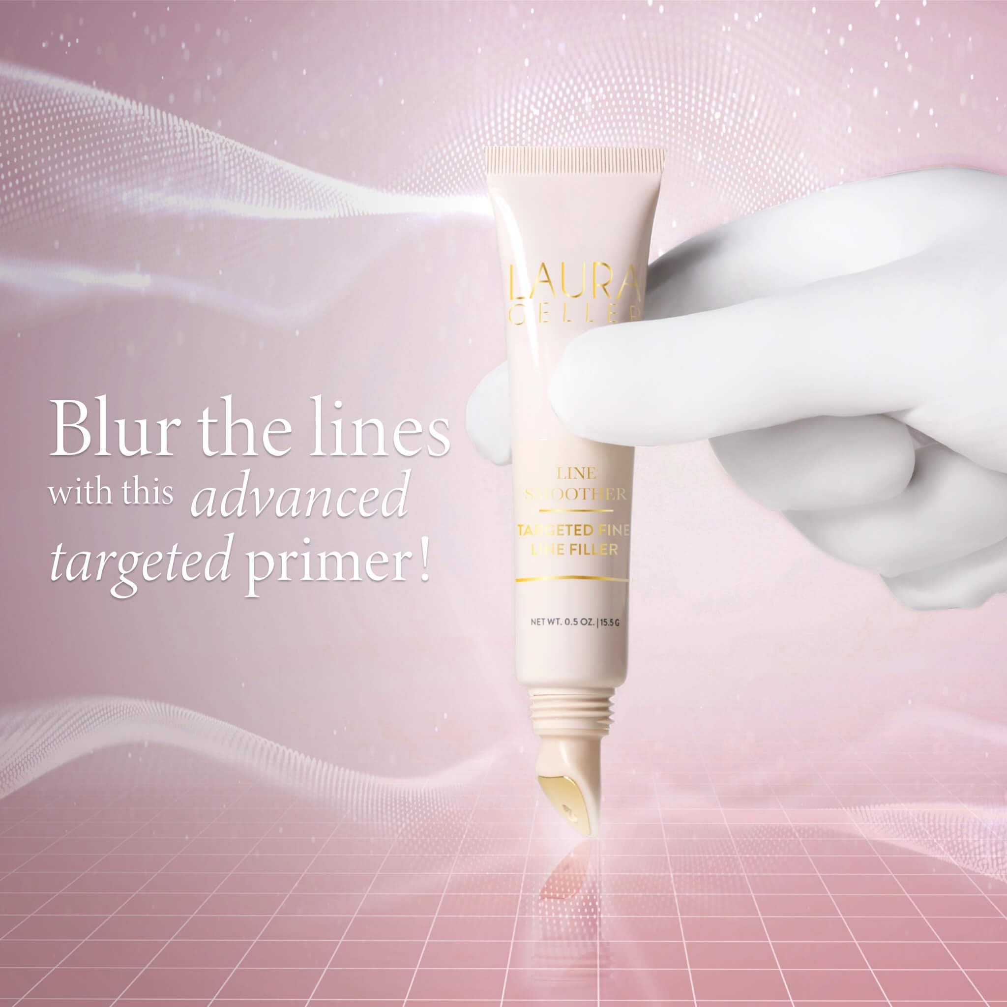 LAURA GELLER Line Smoother Mirated Fine Line Filler | Primer istantaneo per rughe e pori, leggermente colorato, con vitamina C e niacinamide per pelli mature