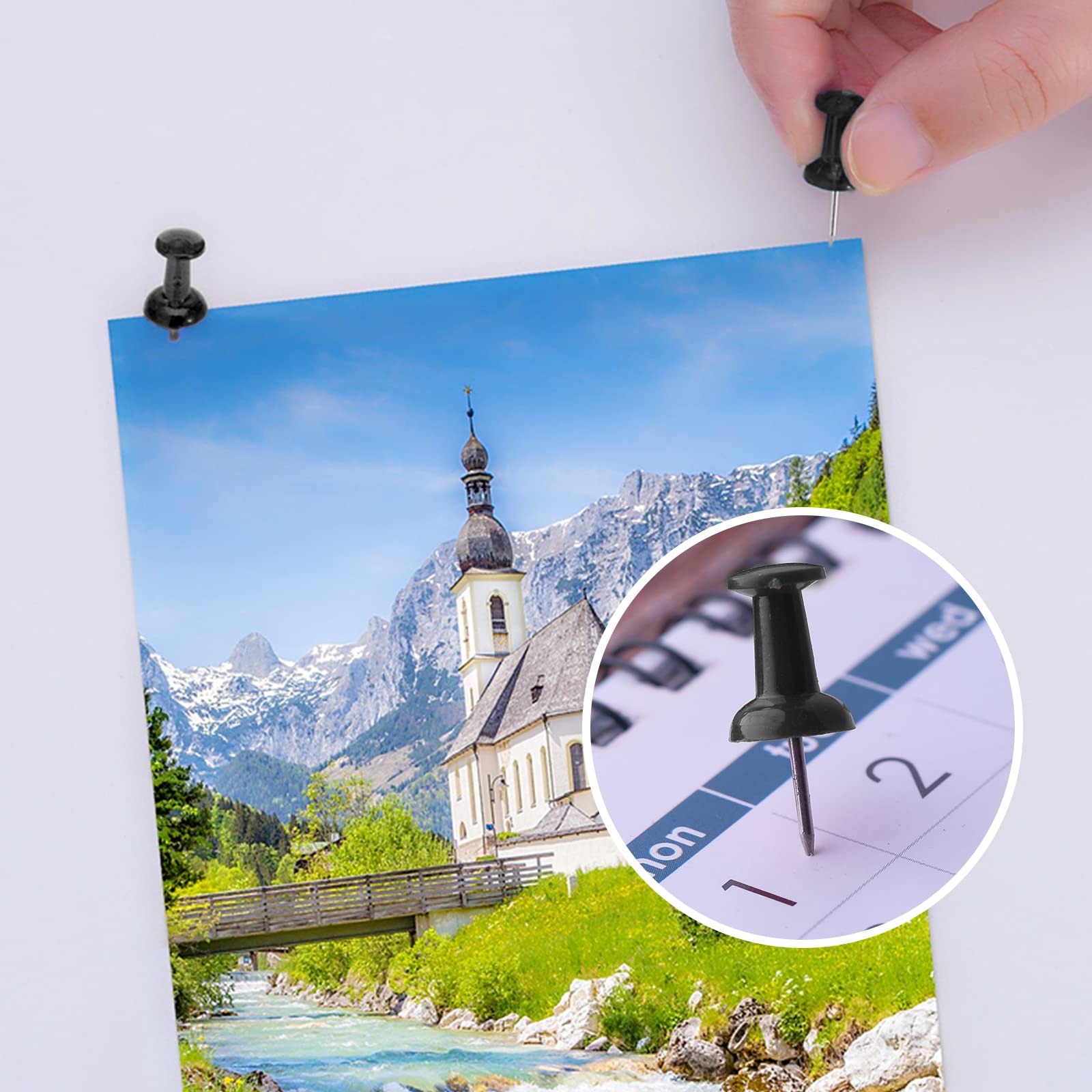 160-teiliges Reißzwecken Set, 5 Stile, Kunststoff & Stahl, Für Korktafel, Pinnwand, Büro, Schule