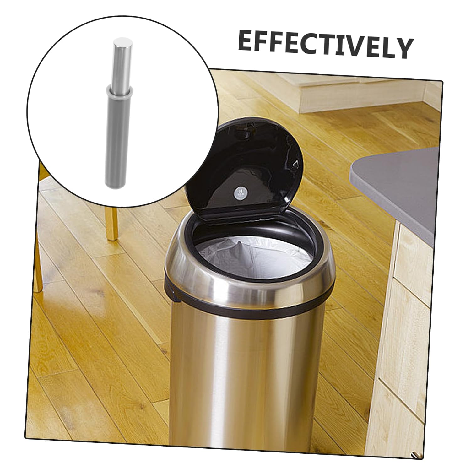 Reliable Trash Can Closing Damper Soft Closing System with Finger Protection Silent Hydraulic Operation and Robust Design for Trash Bins and Garbage Cans