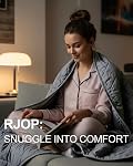 RJOP Weighted Blanket 5lbs 41"x60" for Adults and Teens, Heavy Throw with Premium Glass Beads for Napping, Machine Washable with Soft & Breathable All-Season Comfort (41" x 60" 5 lbs)