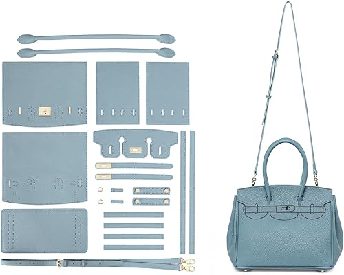 POPSEWING Kit de bolsa cruzada de cuero, bolsos de diseñador para mujer, kit de bolsa de bricolaje para niñas, kit de trabajo de cuero con kit de