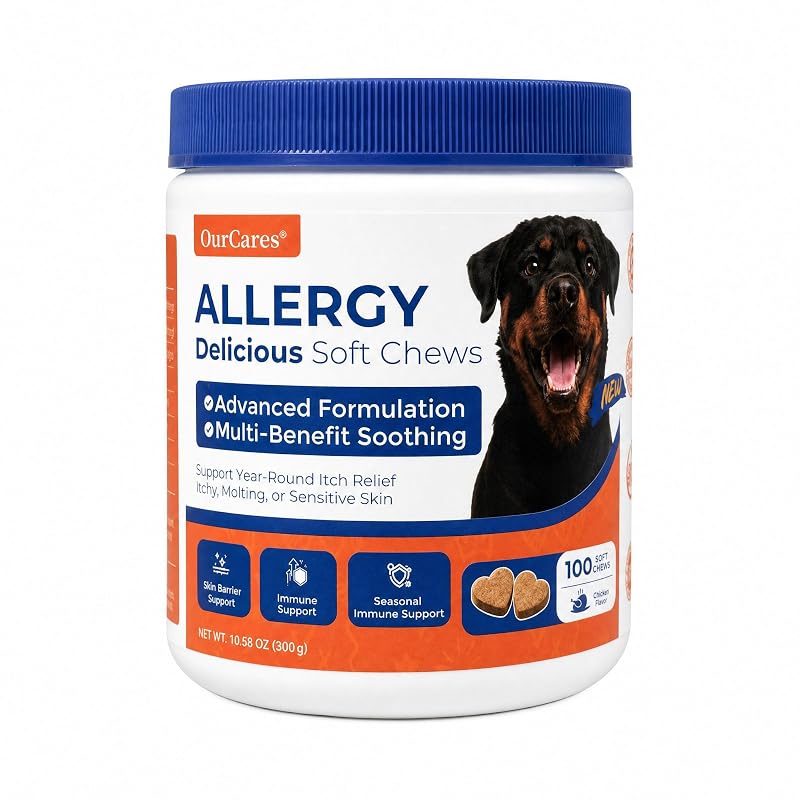 Petisco mastigável para cães OurCares com probióticos, colostro e raiz de alcaçuz sabor frango 100 unidades (Large)