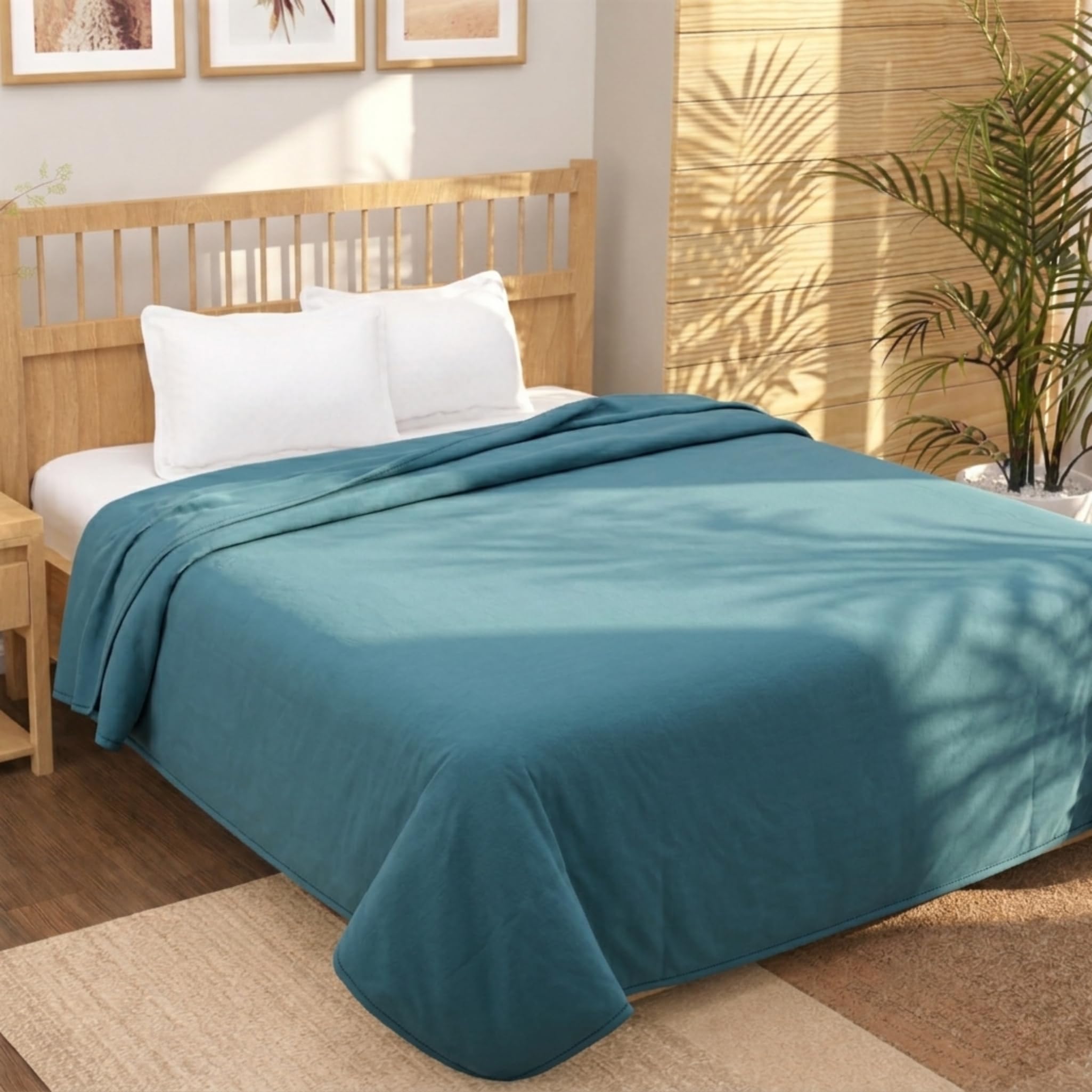 Printed Polycotton Dohar for Double Bed 80x90 | AC Summer Blanket | Quilt for All Season Comfort |Blue Ombre Printed Breathable Comforter for Daily Use-image-44