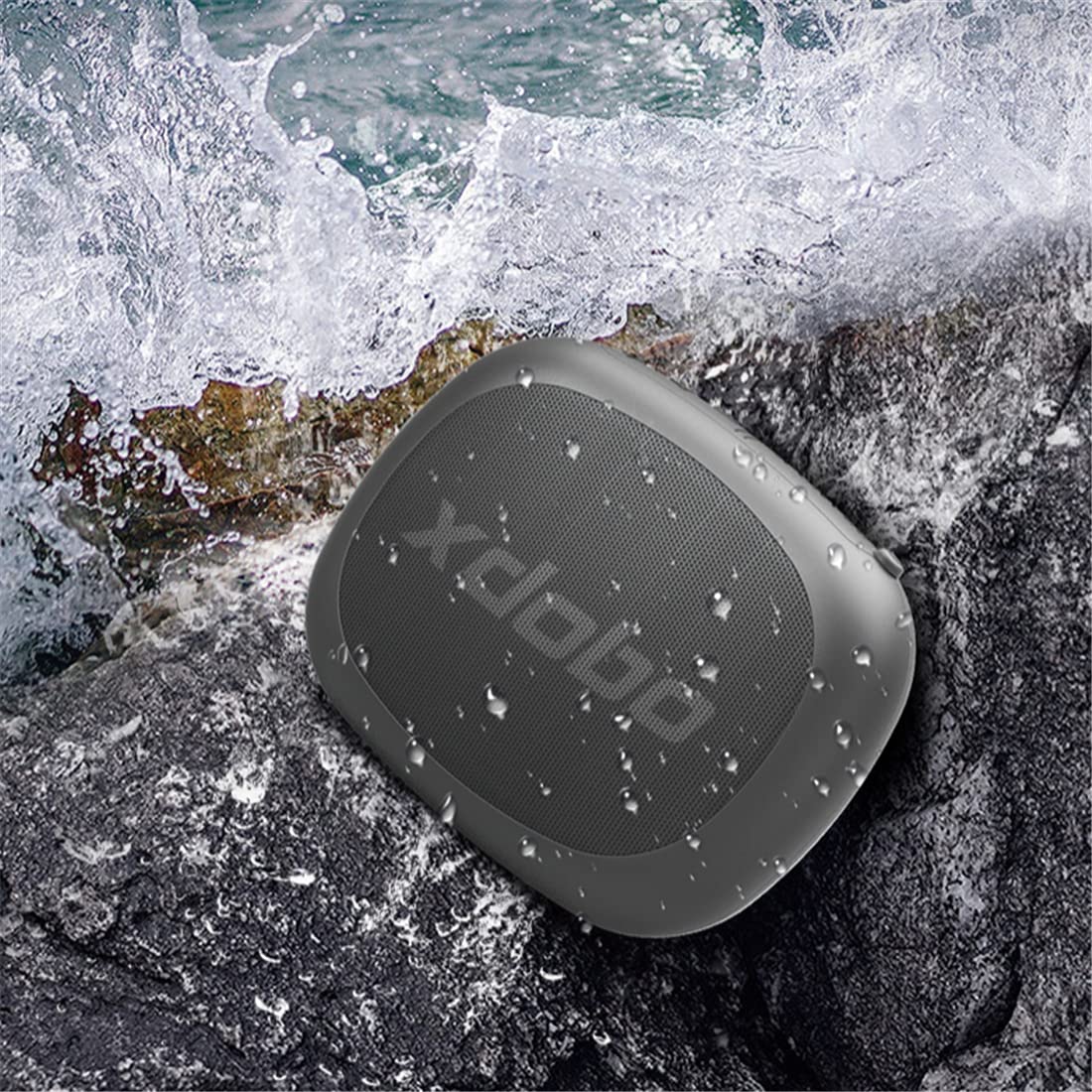 Altoparlante Bluetooth, Altoparlanti Wireless Portatili, Altoparlante Wireless Impermeabile IPX6, Stereo Rumoroso, Bassi in Piena Espansione, con Caricamento del Telefono Cellulare,Bianca