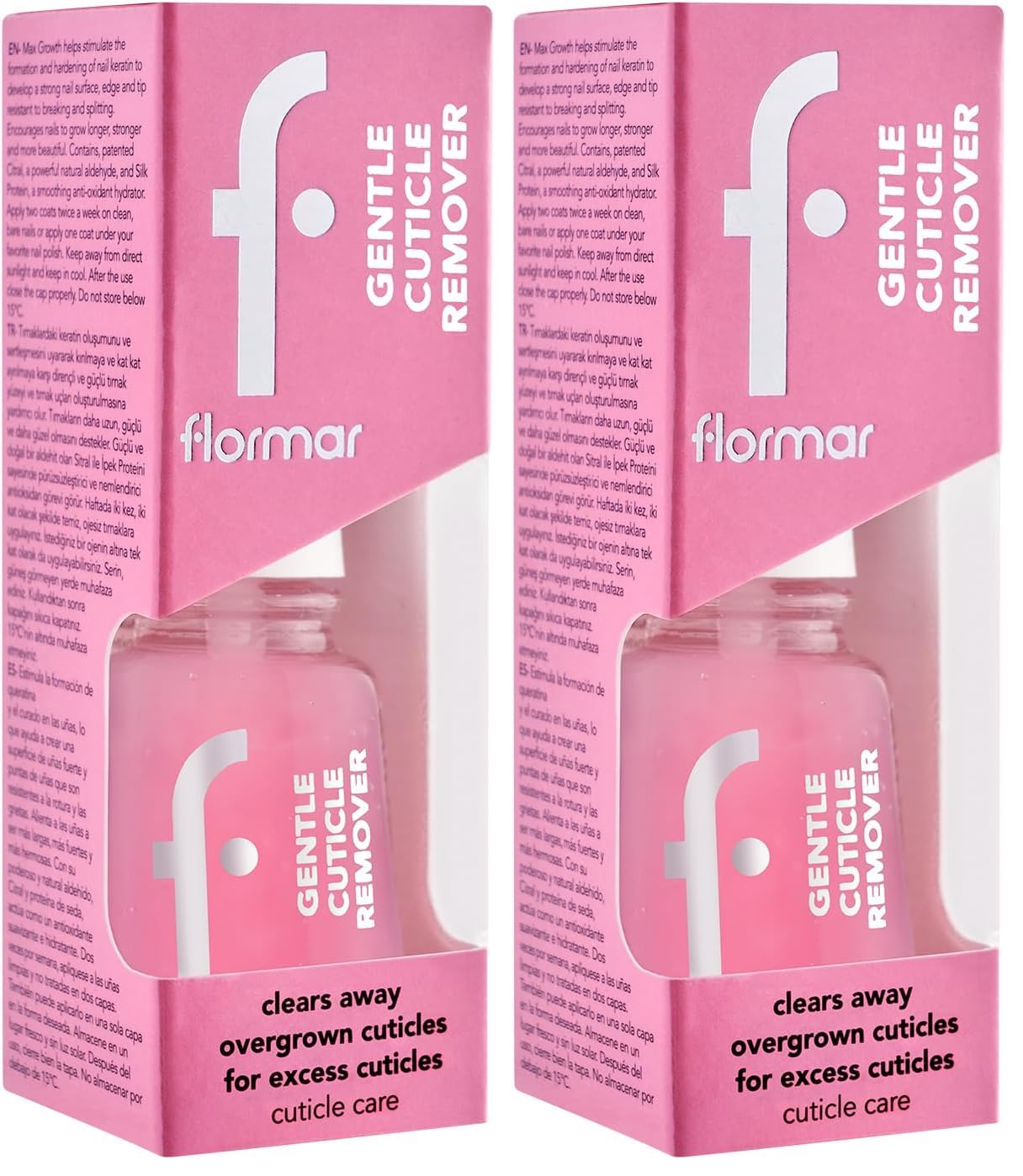 Flormar Nazik ve Güçlü Etkili Kütikül Temizleme Jeli Gentle Cuticle Remover Gel 000 (2 paketi)