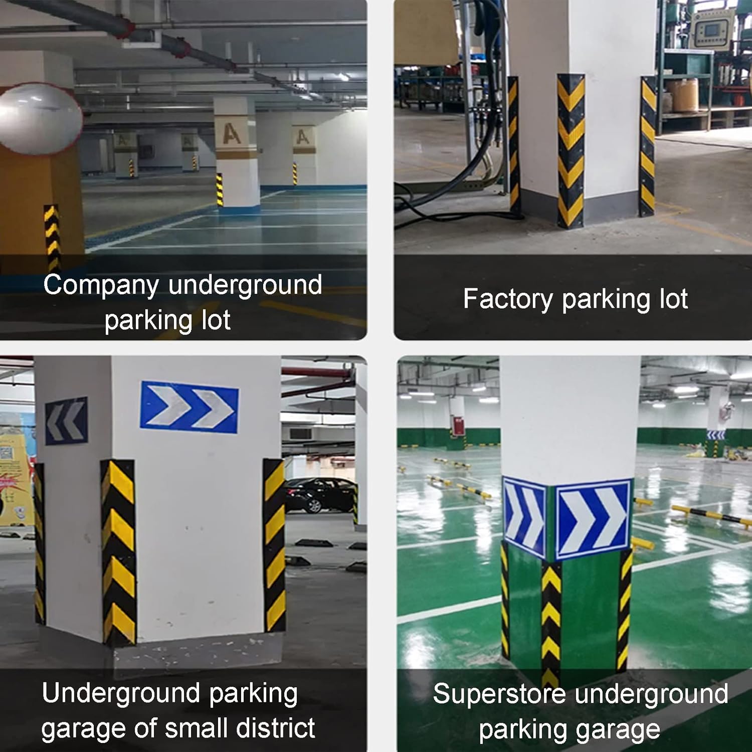 XPLKQXE Wall Corner Guard for Parking Garages, Garage Wall Protector, Parking Columns, Garage Parking Bumpers Guards Bumpers Pole (Color : Black+Yellow, Size : 8pcs-80cm)
