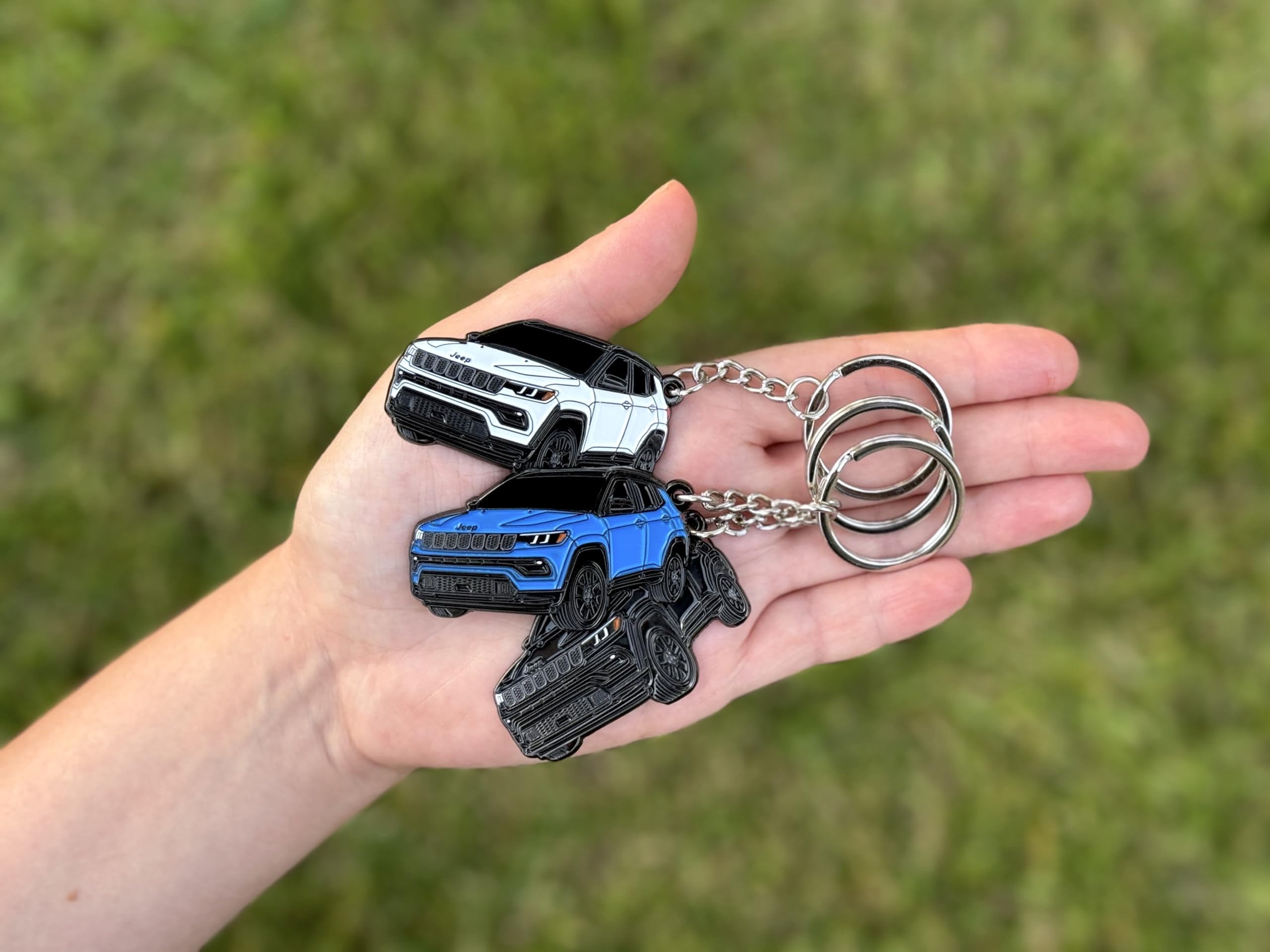 Jeep Compass Metal Keychain – Officially Licensed Jeep Accessories for Women Men Key Chain Cool Fob Gift