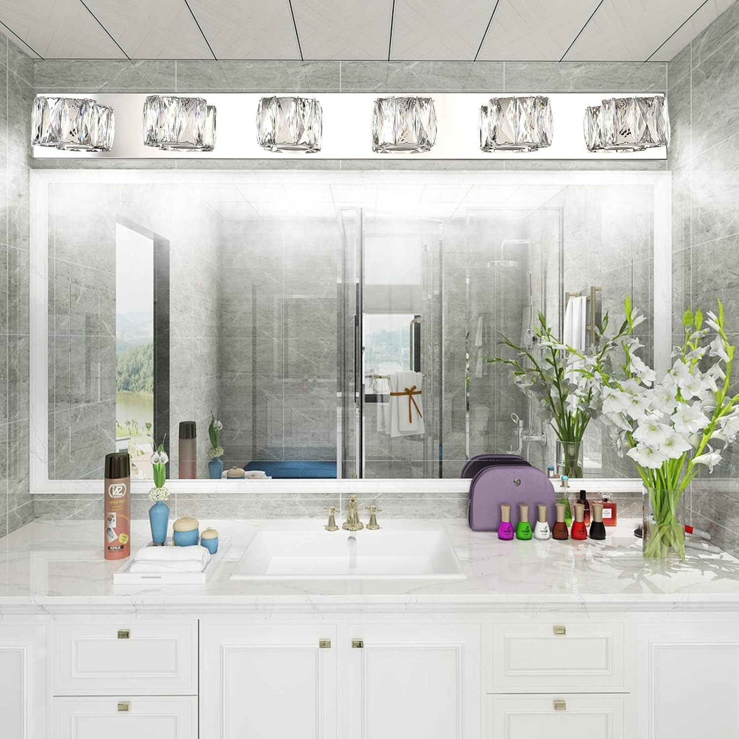 Aipsun Modern Vanity Light LED Bathroom Lighting Fixtures Over Mirror
