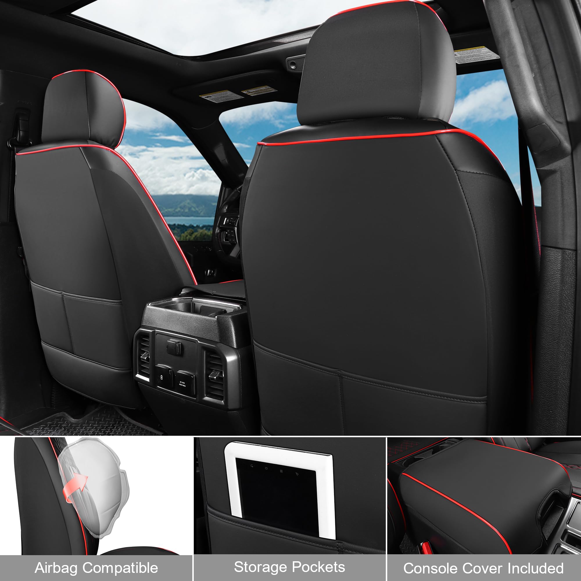 Coprisedili Universali Nissan Navara II Rossi - Kit Protezione Totale